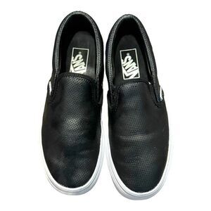 Vans Classic Slip-On Perf Leather Shoe size 6 M 7.5. W